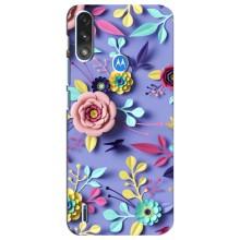 Чохли з квітами для Motorola E7 Power (VPrint) (Дизайн квітів)