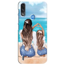 Чохол з друком для Motorola E7 Power - (Мама з дитинкою) (AlphaPrint) (Мама з донькою)
