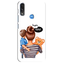 Чохол з друком для Motorola E7 Power - (Мама з дитинкою) (AlphaPrint) (Мама з синочком)