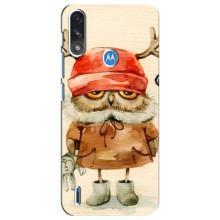 Чехлы с принтом СОВЫ для Motorola E7 Power – Сова в шапке