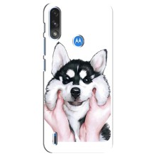 Чохли з собаками для Motorola E7 Power (VPrint) (Радісний Хаскі)