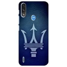 Чехлы с тематикой "Крутые машины" на Motorola E7 Power – Лого Maserati