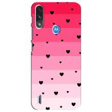 Чехлы с тематикой "Маленькие Сердечки" на Motorola E7 Power (Чорные сердечки)