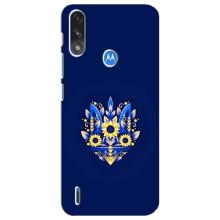 Чохли для Motorola E7 Power Укр. Символіка (AlphaPrint) (Квітковий Герб)