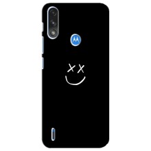 Чехол для Моторола Е7 Пауэр - (AlphaPrint) с печатью (ТОП продаж) (Смайл)