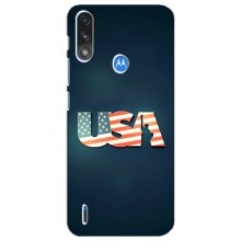 Чехол Флаг USA для Motorola E7 Power