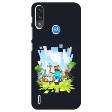 Чохол Майнкрафт на Motorola E7 Power (AlphaPrint) Minecraft (персонажі Minecraft)