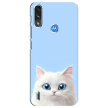 Чехол на тематику: Коты для Motorola E7 Power – Белый кот