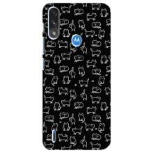 Чехол на тематику: Коты для Motorola E7 Power – Котики на черном