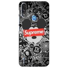 Чохол з Брендами одягу на Моторола Мото е7і / е7 павер – Supreme Маус