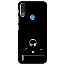 Чехол с картинками на черном фоне для Motorola E7 Power – Плеер
