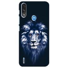Чохол з картинкою на Motorola E7 Power – Лев – синій