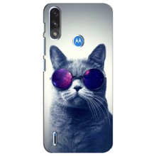 Чехол с принтом для Motorola E7 Power (AlphaPrint) Модные коты – Стильный кот