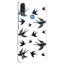 Чохол з пташками на Motorola E7 Power (VPrint) (Ластівки)