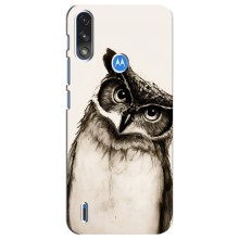 Чохол з пташками на Motorola E7 Power (VPrint) (Сова)