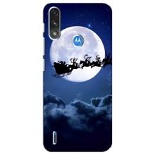Чохол Санта Клаус для Motorola E7 Power – Санта - місяць