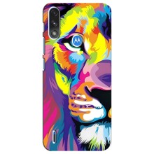 Чохол з картинкою ЛЕВ для Motorola E7 Power (VPrint) (Яскравий Лев)