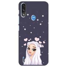 Чохол Стильні дівчата на Motorola E7 Power – Дівчина та серця