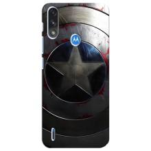 Чехол с Щитом Капитана Америки на Motorola E7 Power – Ретро Щит Капитана