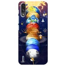 Чехол (ТПУ) с планетами на Motorola E7 Power – Арт планети