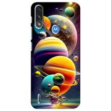 Чехол (ТПУ) с планетами на Motorola E7 Power – Солнечна система
