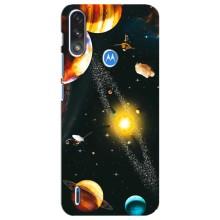 Чехол (ТПУ) с планетами на Motorola E7 Power – Вид с космоса