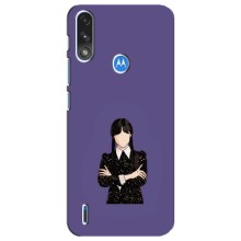 Чохли Венсдей на Motorola E7 Power Уенсдей (AlphaPrint) (Венздей у чорному)