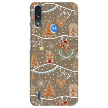 Новогодние, Праздничные Чехлы для Motorola E7 Power - 2024 год (Новогодние пряники)