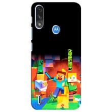 Чехлы для Motorola E7 Power (Персонажи Майн Крафт) (Герой Майнкрафт)