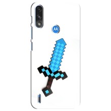 Чехлы для Motorola E7 Power (Персонажи Майн Крафт) (Меч)