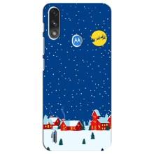 Силіконовий бампер на різдво для Motorola E7 Power (Місто в снігу)