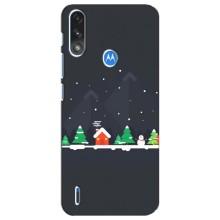 Силіконовий бампер на різдво для Motorola E7 Power (Місто зимове)