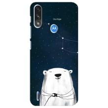 Силиконовый бампер с картинкой животных для Motorola E7 Power – Медведица