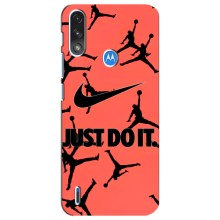 Силиконовый Чехол Nike Air Jordan на Моторола Мото е7і / е7 павер (Just Do It)