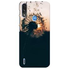 Силиконовый Чехол с одуванчиками на Motorola E7 Power – Красивый одуванчик