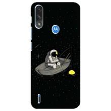 Силіконовый Чохол з принтом "Космонавти" на Motorola E7 Power – Космонавт на рибалці