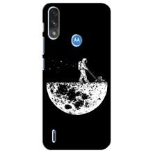 Силіконовый Чохол з принтом "Космонавти" на Motorola E7 Power – Космонавт