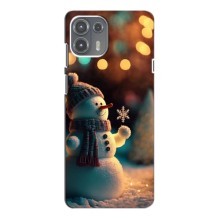 Чехлы на Новый Год Motorola Edge 20 Lite – Снеговик праздничный