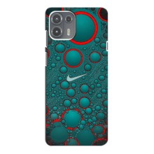 Силиконовый Чехол на Motorola Edge 20 Lite с картинкой Nike (Найк зеленый)