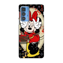 Чехол Disney Mouse Motorola Edge 20 Pro (PREMIUMPrint) – Минни peace