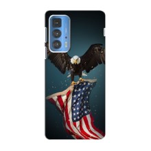 Чехол Флаг USA для Motorola Edge 20 Pro – Орел и флаг