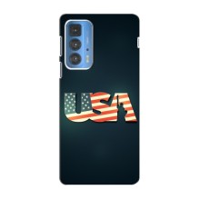 Чехол Флаг USA для Motorola Edge 20 Pro (USA)
