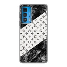 Чехол Стиль Louis Vuitton на Motorola Edge 20 Pro (LV на белом)