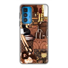 Чехол Стиль Louis Vuitton на Motorola Edge 20 Pro (Мода Луи Виттон)