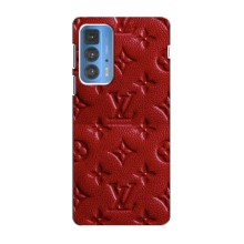 Текстурный Чехол Louis Vuitton для Мото Едж 20 Про – Красный ЛВ