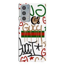 Бренднові Чохли для Motorola Edge 20 - (PREMIUMPrint) (Стиль GUUCI)
