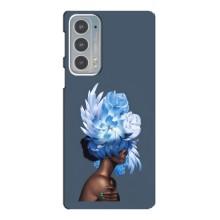 Чехлы (ART) Цветы на Motorola Edge 20 (VPrint) (Цветы на голове)