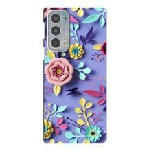 Чехлы с Цветами для Motorola Edge 20 (VPrint) (Цветочный дизайн)