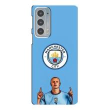 Чехлы с футболистом Ерлинг Холанд для Motorola Edge 20 (AlphaPrint) – Холанд Манчестер Сити