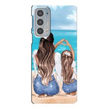 Чохол з друком для Motorola Edge 20 - (Мама з дитинкою) (AlphaPrint) (Мама з донькою)